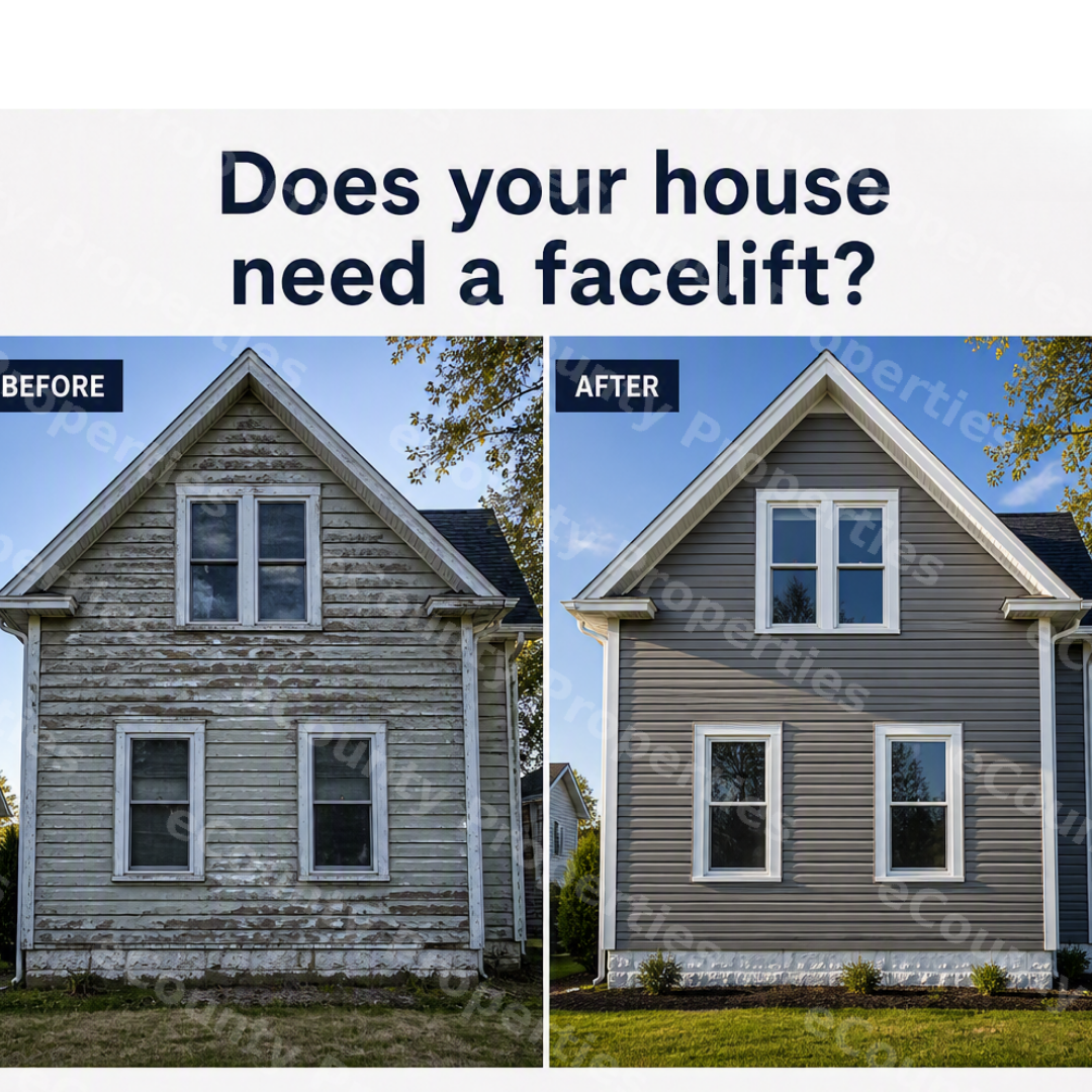 Siding company before and after ad